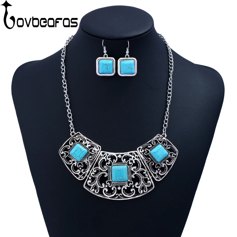 

LOVBEAFAS 2018 Fashion Choker Necklace Earrings Jewelry Sets Collares Maxi Vintage Collier Statement Necklaces Women Jewelry
