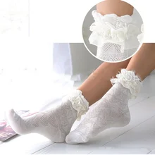 Sweet Style Harajuku Ladies Girls Vintage Girl Women Hollow Retro Cute Cotton Lace Short Sock Frilly Ruffle Ankle Socks 2018 lace socks girls cozy vintage lace ruffle frilly ankle socks baby girls princess socks floral kids meias school pink sweet