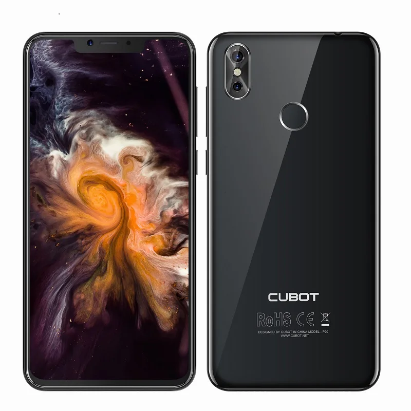 Cubot P20 Android 8,0 19:9 Нотч экран 4 Гб 64 Гб 6,18 ''MT6750T восьмиядерный смартфон 4000 мАч 2246*1080 20 Мп+ 2.0MP 4G телефон