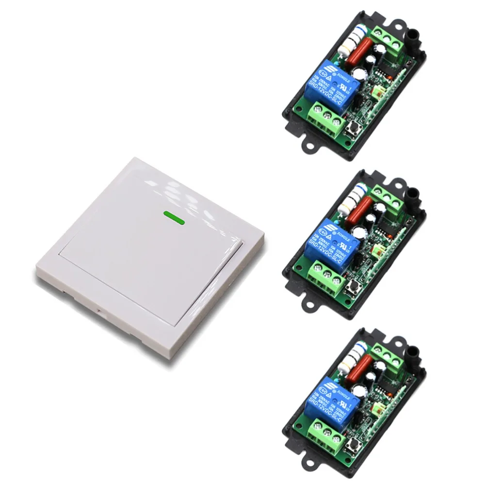 New Remote Control Switch AC110V 220V 3* Receiver Wall Transmitter