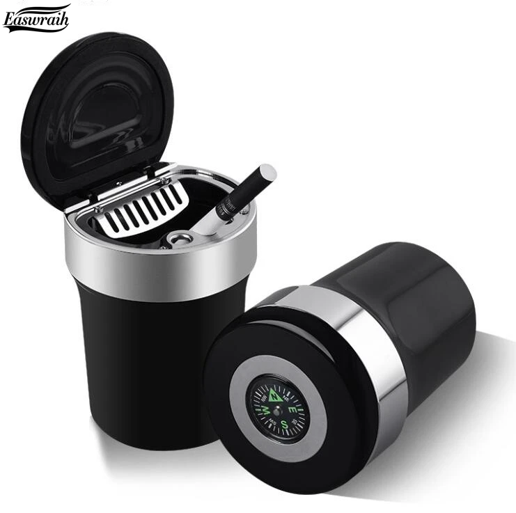 Car Multifunction Ashtray Cigarette Ash Holder Auto Home Travel Portable Cigar Cup Box With