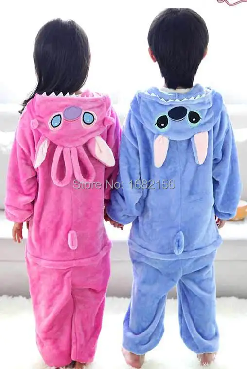 

Flannel Animal Suit Cosplay Costumes Stitch Sleepwear Children Pijamas Cartoon Animal Onesies Pajamas infantil menino