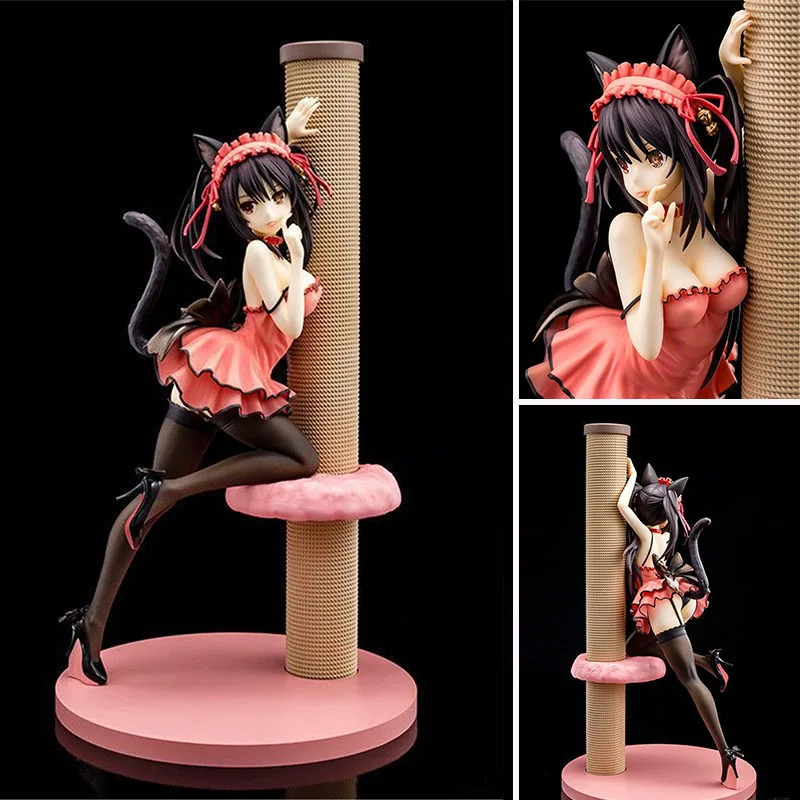 23cm-Anime-DATE-A-LIVE-figures-Tokisaki-Kurumi-Nekomusume-Catgirl-Ver-PVC-Action-Figure-Collection-Model