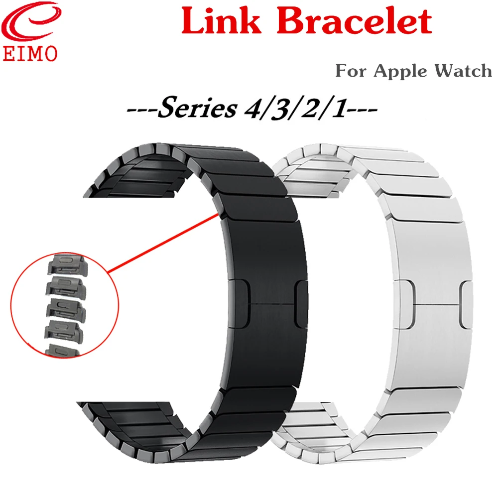 

EIMO Band Strap for Apple Watch 4 44mm iwatch series 4 40mm 1:1 Original Stainless Steel Link Bracelet Wrist Watchband gen.6