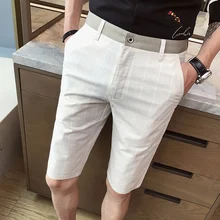 Новые летние Мужская мода бутик хлопковое покрывало Повседневное пляжные шорты мужские/Для мужчин тонкий для отдыха шорты мужские шорты