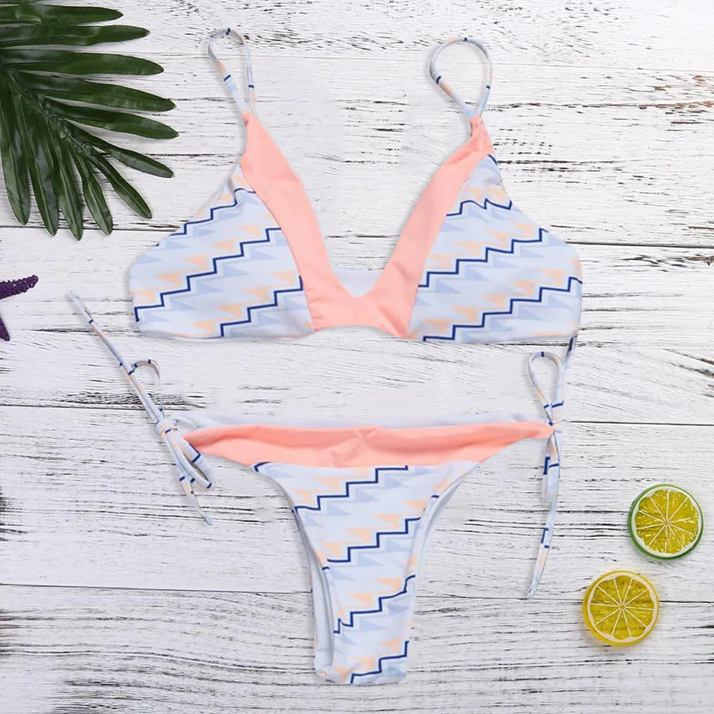 

Bikinis Mujer Women Two Pieces Bathing Suits Top Ruffled With High Waisted Bottom Bikini Set Maillot De Bain Femme Bathing Suit