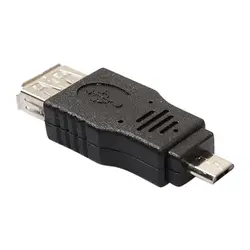 Черный Micro USB 2.0 мужчина к USB Женский адаптер Стандартный OTG конвертер smt88