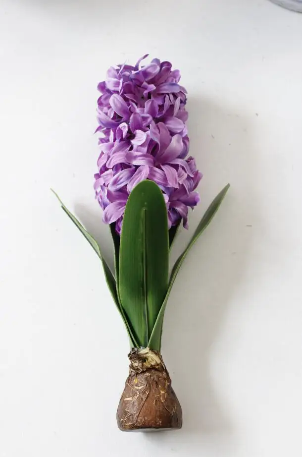 Artificial Flower Hyacinth With Bulbs Silk Flower for Wedding Garden Home Table Decoration DIY Bonsai Fake Flower - Цвет: Фиолетовый