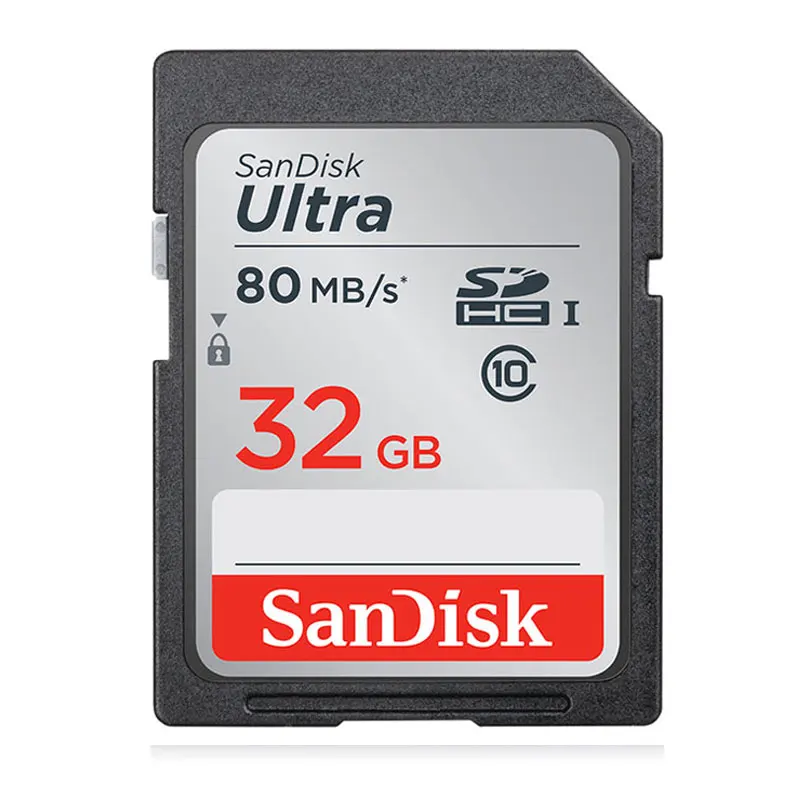 SanDisk SD карта 16 Гб оперативной памяти, 32 Гб встроенной памяти, 64 ГБ 128 ГБ 256 Гб карта памяти 80 МБ/с. U1 170 МБ/с. U3 V30 4 K для цифровой зеркальной камеры Canon Nikon SLR Камера съемки видео в формате 4 K - Емкость: 80MB--32GB