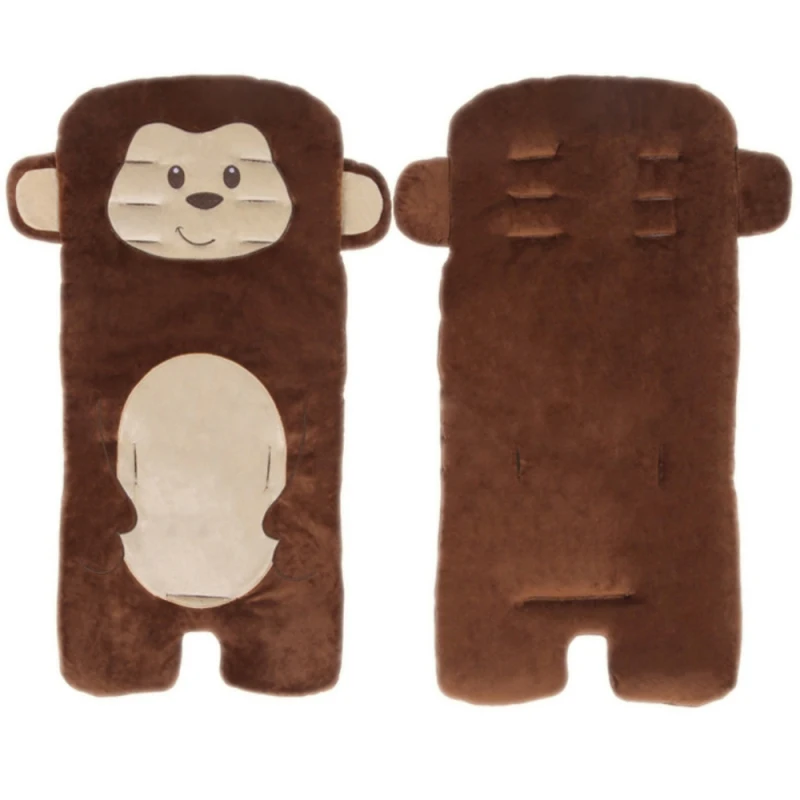 monkey Милый мультфильм детская коляска Подушка подкладка коляска зонтик тележка Радужная Подушка сиденья утолщение Обезьяна Собака Кошка - Цвет: monkey