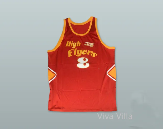 1978 high flyers 8 red basketball jersey all stitched custom any aliexpress flyers jersey