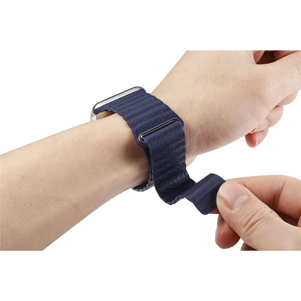 Ремешок из натуральной кожи на магнитной застежке для смарт часов Xiaomi Huami Amazfit Pace