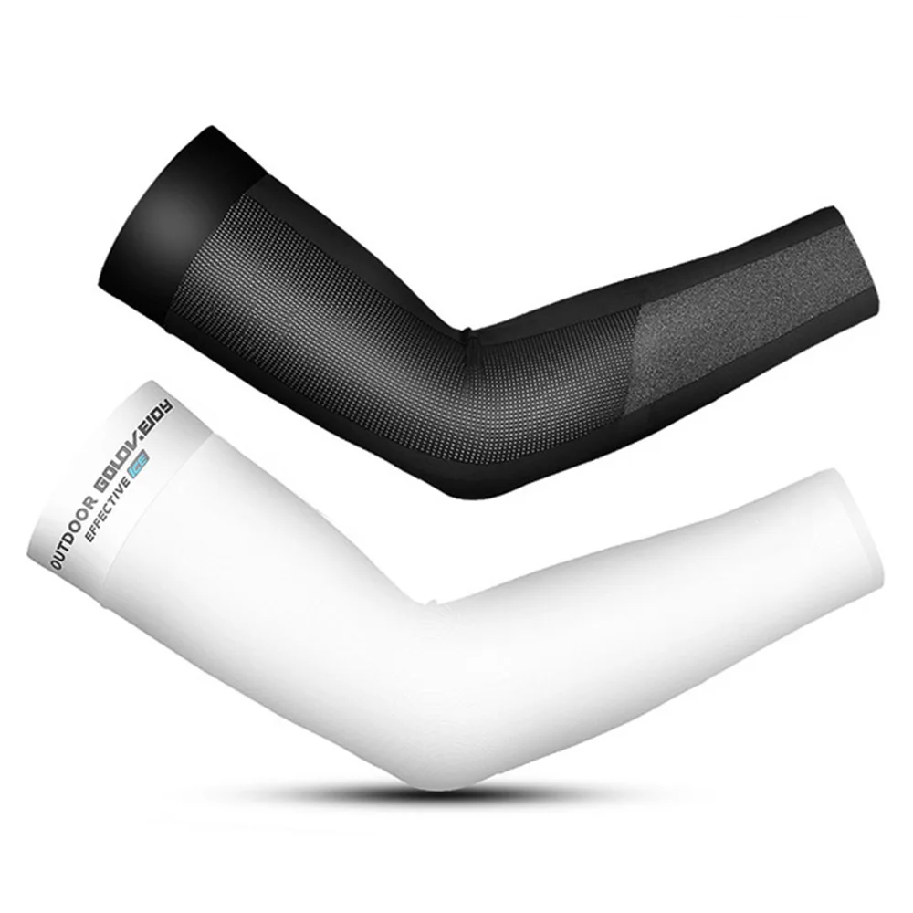 

2 Pcs Arm Sleeves Warmers Safety Sleeve Sun UV Protection Sleeves Long Arm Cover Cooling Warmer for Running Golf Cycling Summer