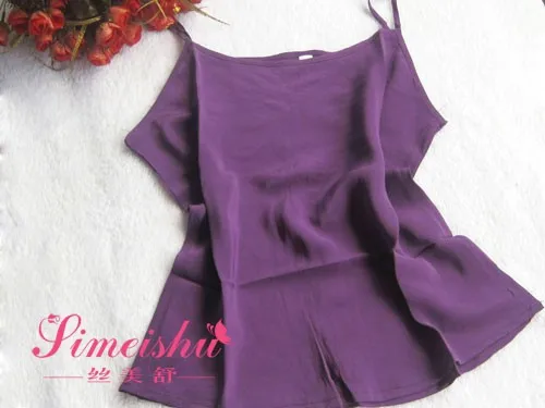 summer 100% pure silk satin Camisole silk breathable backing small tanktop camisole women's