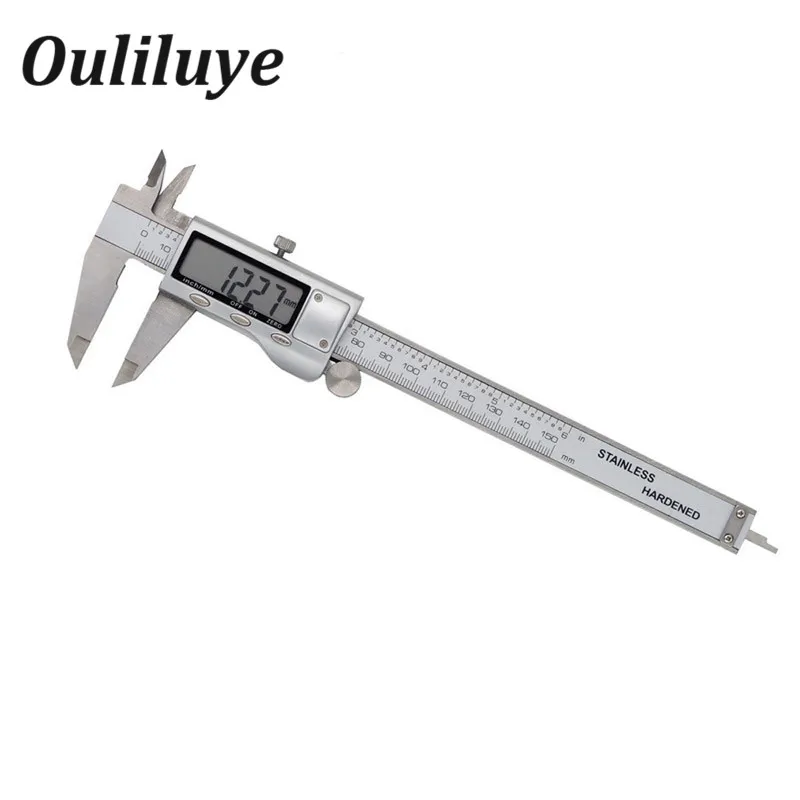 

Stainless Steel Electronic Digital Vernier Caliper High Precision Rule Gauge Micrometer 6 Inch 150mm LCD Measuring Ruler Tool