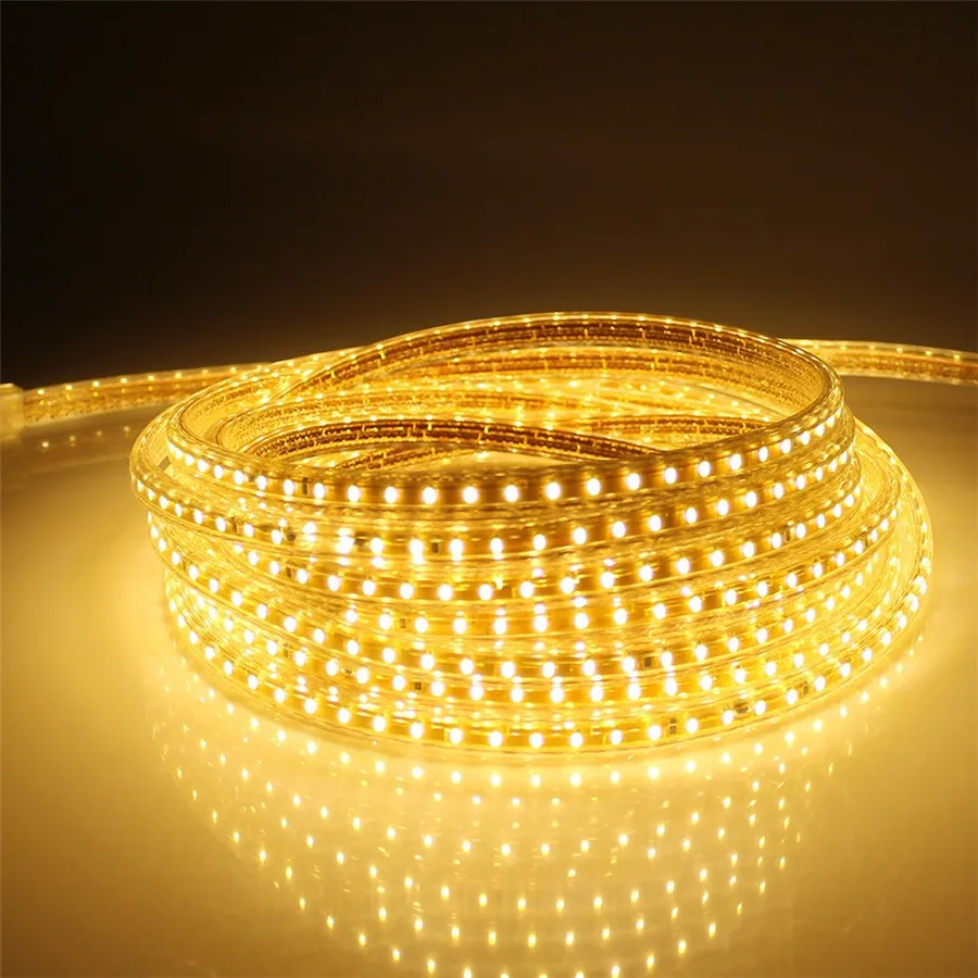 cheap 1 Roll 3014 SMD 220V Led Strip Waterproof with EU Power Plug LED Lamp Tape Holiday String Christmas Decoration Lighting !