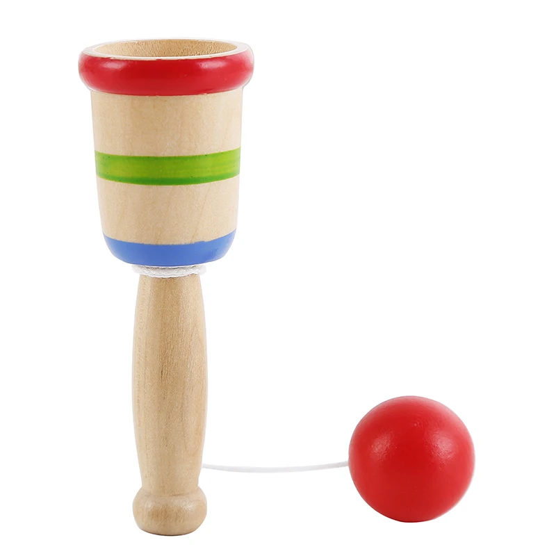 Wooden Toy Coordination Game Sword Juggling Ball Skills Wooden Jigsaw