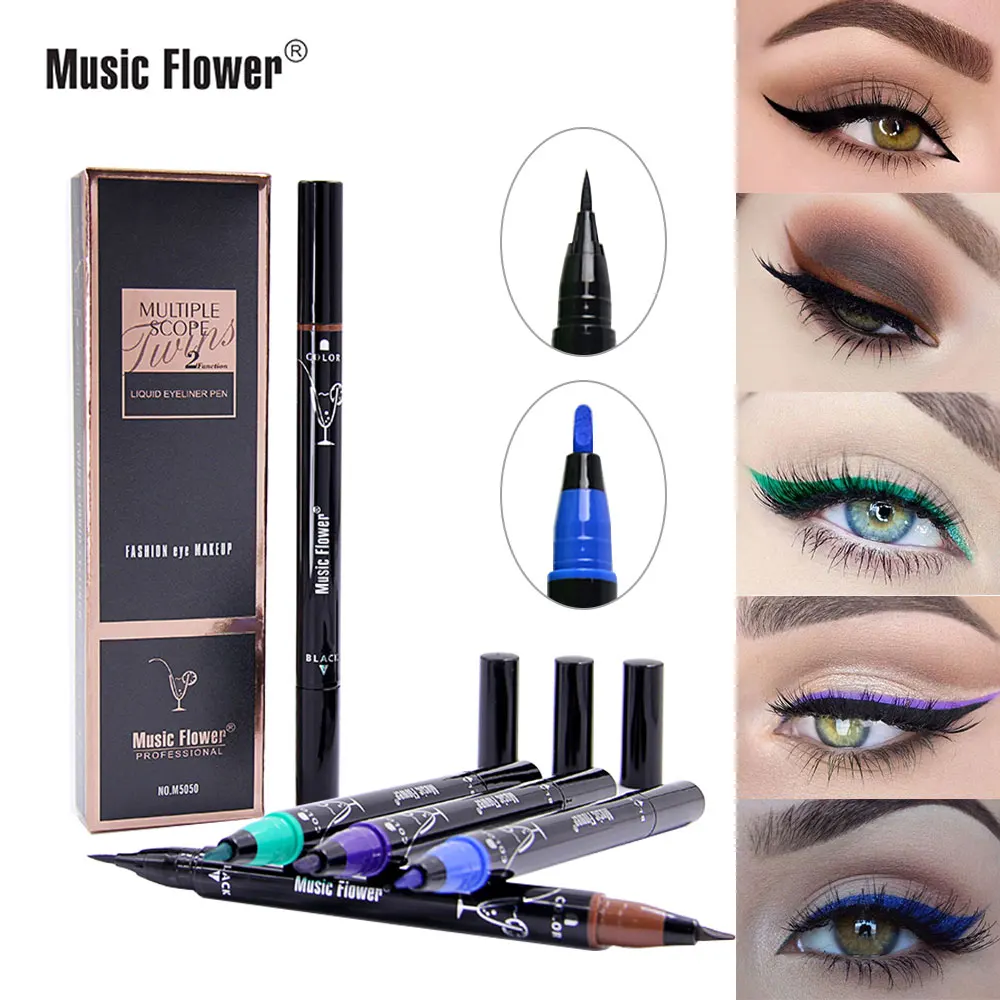 

Eyeliner cool black double eyeliner waterproof durable not smudge makeup four colors