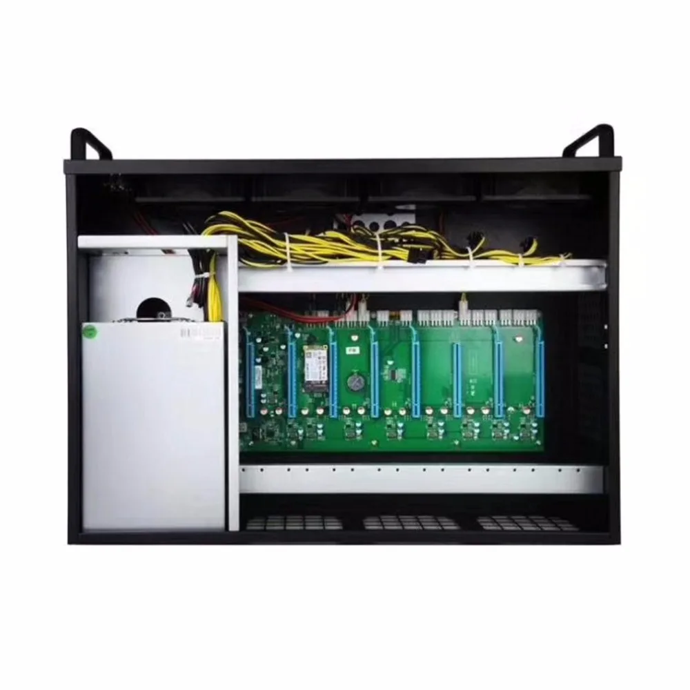 Professional Mining Machine Systems 8PCI-E 4GB DDR4 M.2 60G SSD RJ45 Gigabit VGA USB2.0 BTC IC6S Board With 4 Fans Professional Mining Machine Systems 8PCI-E 4GB DDR4 M.2 60G SSD RJ45 Gigabit VGA USB2.0 BTC IC6S Board With 4 Fans