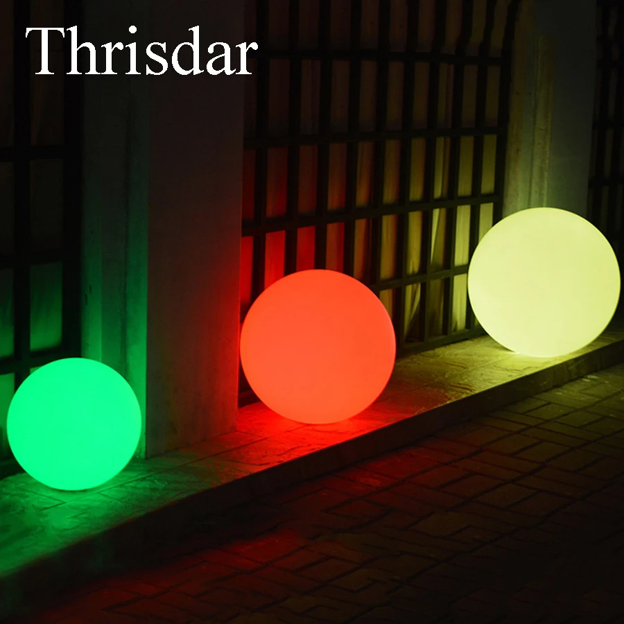 

Thrisdar 16Color Floating Swimming Pool Ball Light Rechargeable LED illuminated Bar Table Light Outdoor Garden Landscape Light
