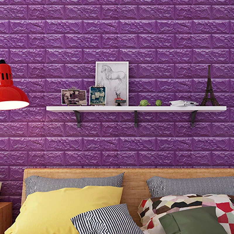 DIY самоклеющаяся 3D настенная наклейка s декор для спальни пенопластовый кирпич