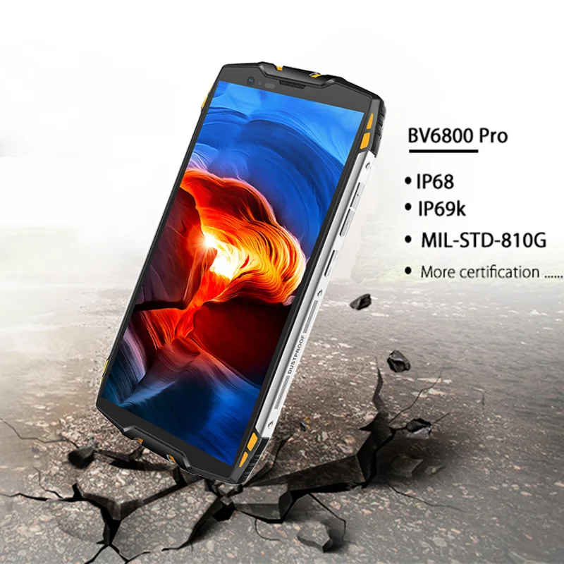 Blackview BV6800 Pro Android 8,0 мобильный телефон 5," MT6750T Octa Core 4 ГБ+ 64 ГБ 6580 мАч Беспроводной зарядное устройство NFC Водонепроницаемый смартфон