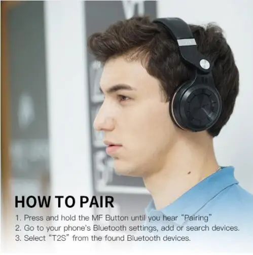 Bluetooth гарнитура Bluedio T2S Складная с микрофоном|Наушники и гарнитуры| |