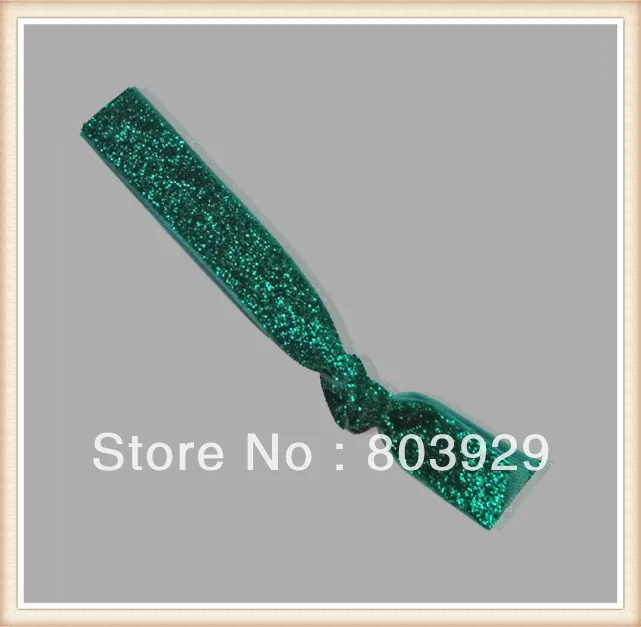 Elastic Emerald Glitter Ribbon Hair Ties 5 8 Stretch Metallic Velvet Ribbon Hair Tie Women Hair