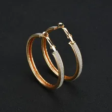 ZCHLGR Big Hoop Earrings Gold Silver Color Hoop Earring For Women Men Ear Rings Clip Colored Circle Earrings cuff antique silver color circle hoop earrings