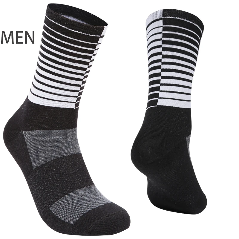 

CHEJI Cycling Socks Men Women Knee-High Bicycle Socks Breathable Anti-sweat Outdoor Sports Socks Male