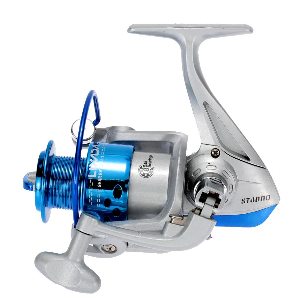

Lixada 8BB Ball Bearings Spinning Fishing Reel Left/Right Interchangeable GT 5.1:1 Collapsible Handle ST4000 Reel