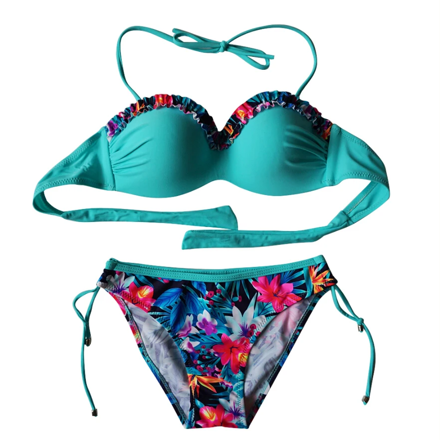 Women Sexy Bikini Set Summer Ladies Swimwear Push Up Padded Bra Bikini