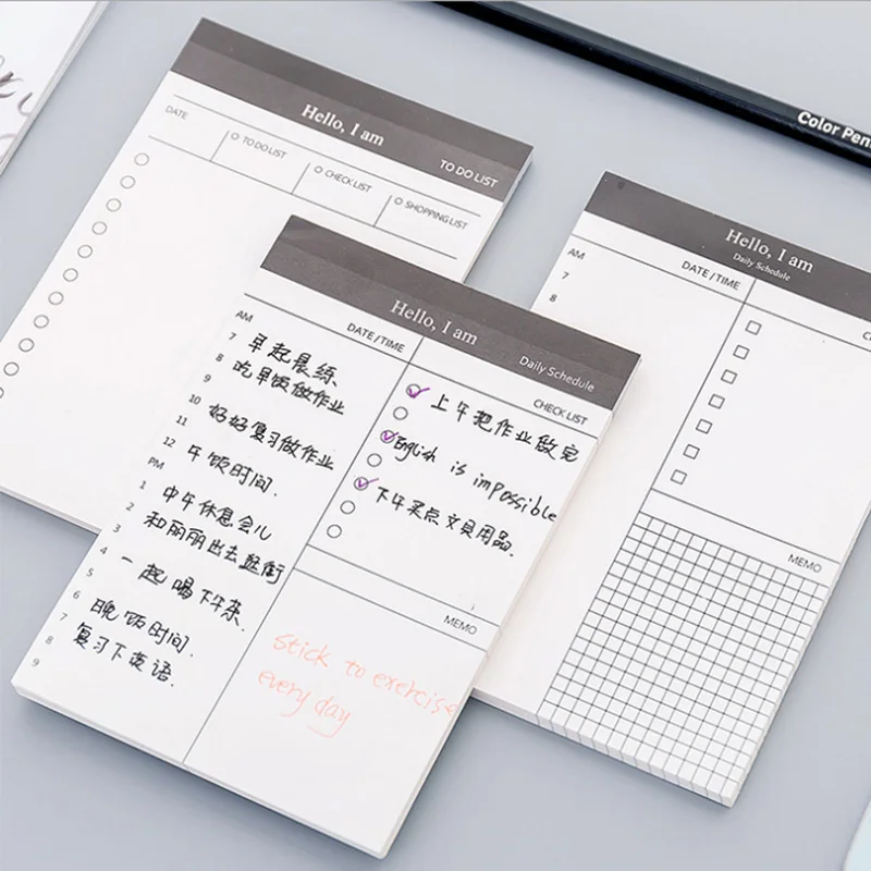 

Simple Business Day Plan This Scratch Pad Can Tear Notepad Office Desk Schedule Memo Stationery