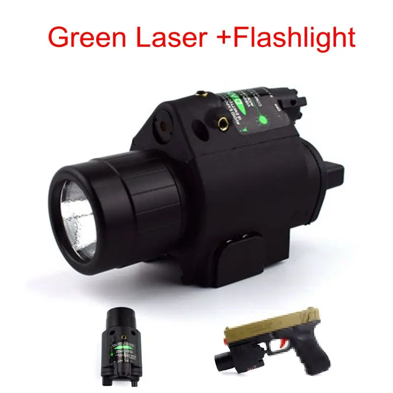 Tactical M6 Green Laser Sight + LED Flashlight Hunting Shooting Laser