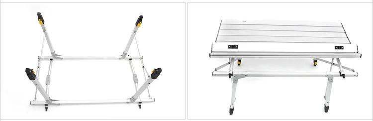Открытый Кемпинг поднят складной стол из сверхлегкого алюминиевого сплава портативный стол регулируемый пляж отдыха пикника барбекю стабильный стол
