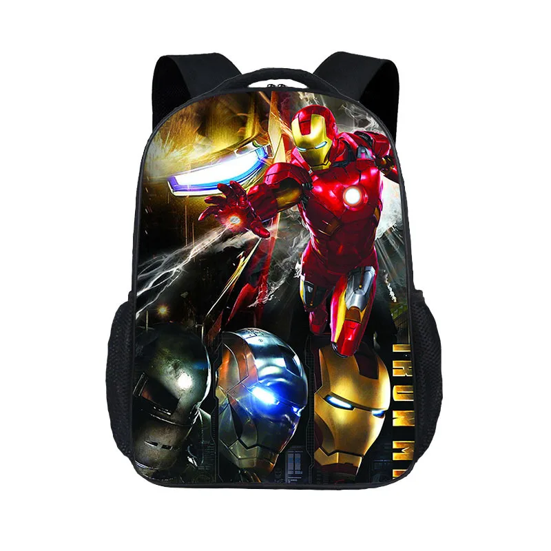  New Fashion Children's Cartoon Bag Iron Man Printing Personality Primary School Bag Kindergarten Sh - 33009729665