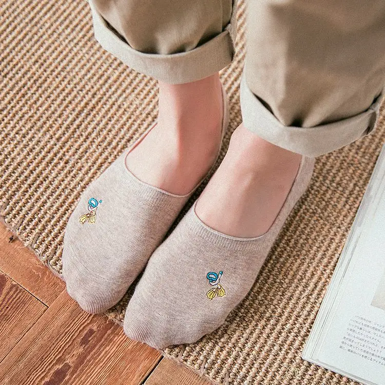 2 пары забавных женских Хлопковых Носков с изображением динозавра кота полярного