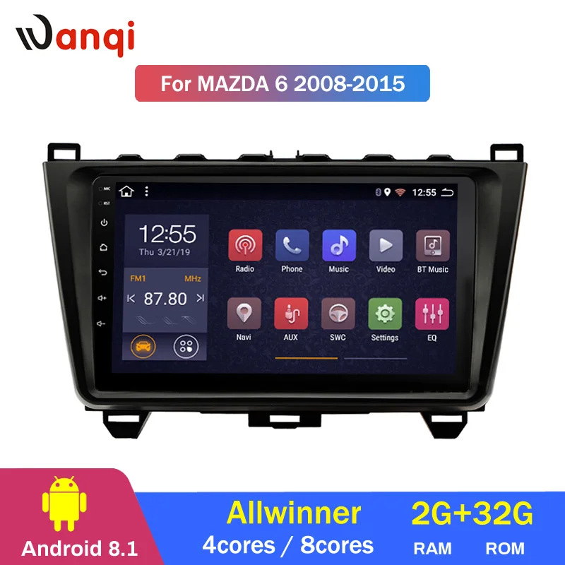 

2G RAM 32G ROM Multimedia Player GPS Navigation Car Radio Android 8.1 For Mazda 6 Rui wing 2008-2015