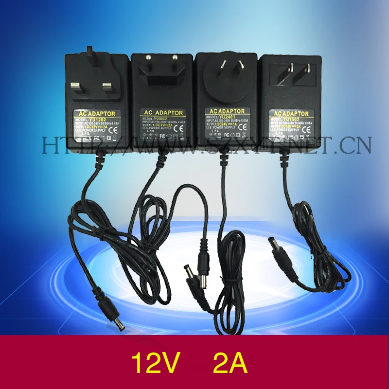 Бесплатная доставка 1 шт. 12V2A AC100V 240V адаптер преобразователя для DC12V 2A 2000mA adpter 5 мм x