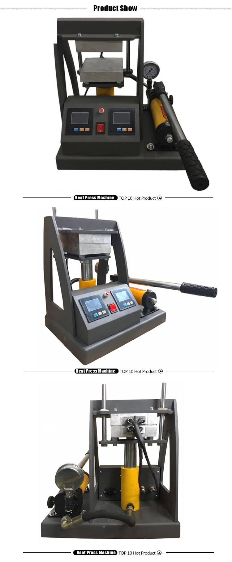 12x12 см(5x5 дюймов) MP170-2 канифоль термопресс машина 10, 000PSI давление 10 тонн ручной гидравлический ЖК-контроль Samll канифоль пресс термомашина