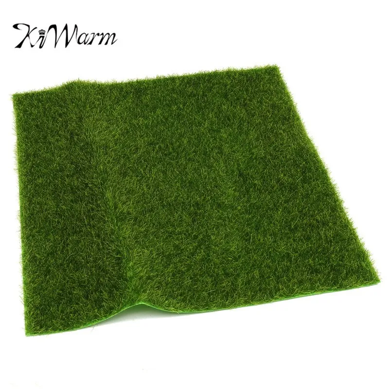 

KiWarm New Artificial Moss Grass Sheet Square Simulation Mat Model Scenery Craft Railway Diorama Floor Home Garden Decoration