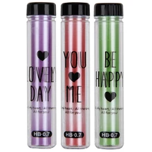 Милый Kawaii 0,7 мм милый механический карандаш Deli, заправочные приспособления для офиса, школьные принадлежности, канцелярские принадлежности, синий, розовый, фиолетовый