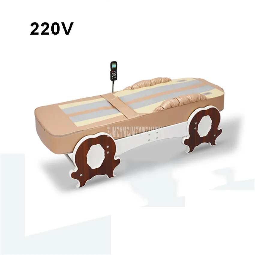 Многофункциональный 12+ 1 Режим горячий нефритовый для физиотерапии термотерапия кровать орбитальный нефрит инфракрасный с вибрацией тело оздоровительный массаж кровать - Цвет: 220V Wood color