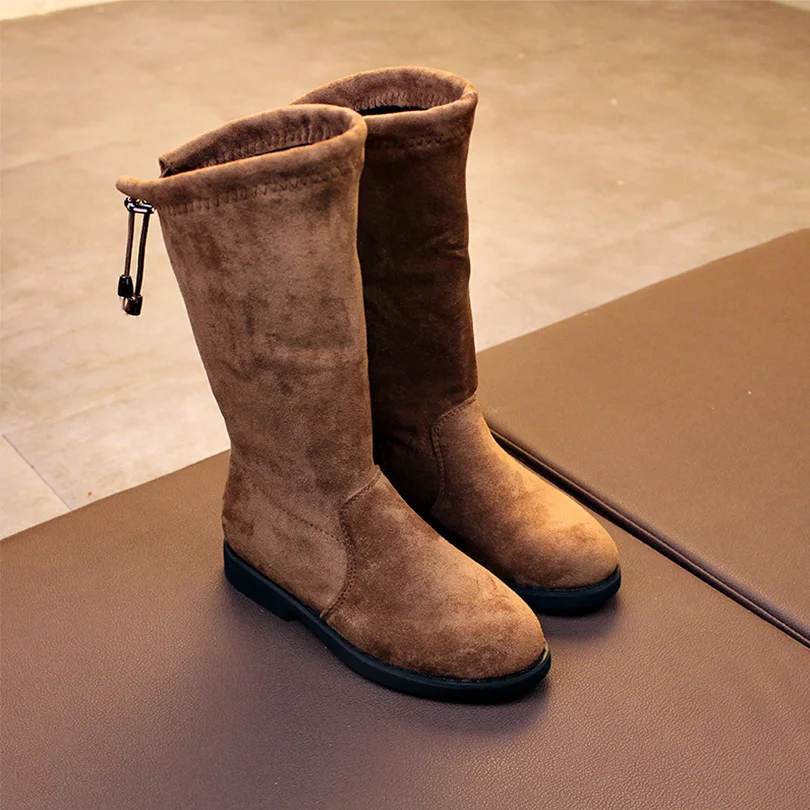 KIDS Autumn Winter Girls Suede Knee High Boots Christam Fashion Flat