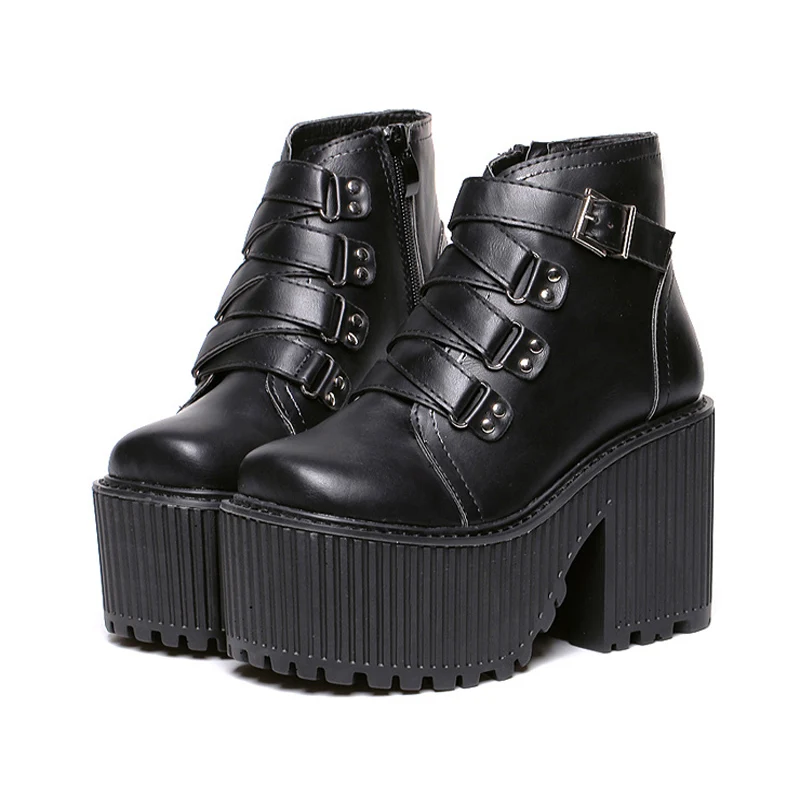 Botas Y Botines Mujer Брендовые дизайнерские ботинки на платформе в стиле рок Ботинки Martin