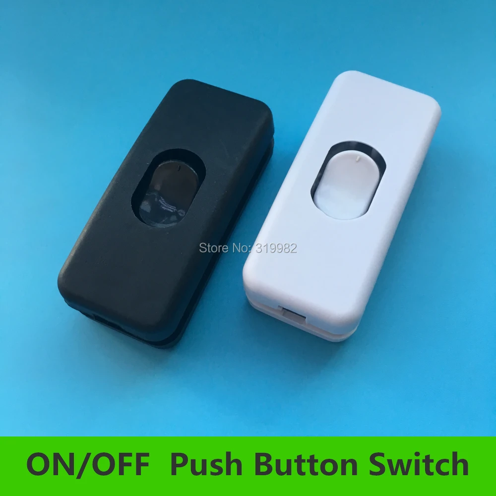 

10 PCS Bost shape Push Button ON OFF Switch Black White online middle way switch single side cut off 250V 2A