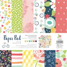 10inch colorful happy life scrapbook paper Origami Background Pape DIY flower border deco tag card making happy planner craft