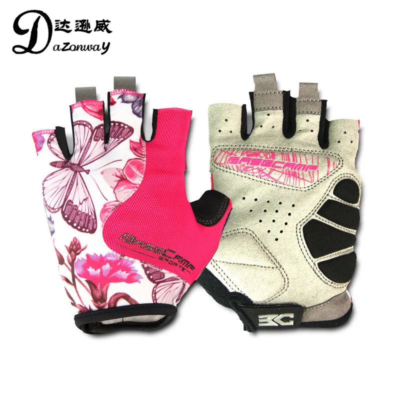 

BASECAMP Women Cycling Gloves 2018 Popular Female Fitness Gloves Anti-slip GEL Pad MTB Road Bike Half Finger Bicycle Gloves