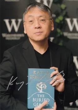 

signed Kazuo Ishiguro autographed original photo 7 inches collection free shipping 032018B