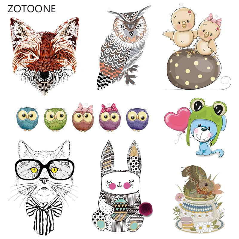 

ZOTOONE Rabbit Iron on Transfer Patches Stripe on Clothing Diy Patch Heat Transfer for Clothes Decoration Stickers Accessories E
